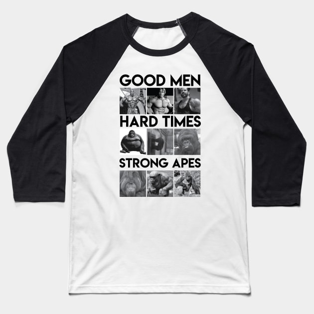 APES TOGETHER STRONG Baseball T-Shirt by TubularTV